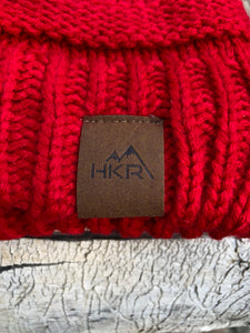 Knitted Beanie - Red